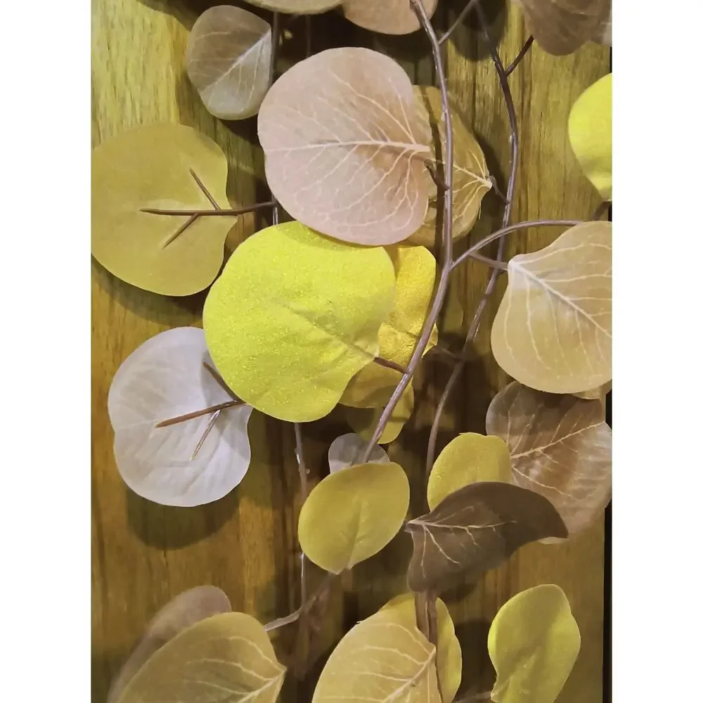 1015.  Six Strands of Leaf Garlands Rose Gold Mustard
